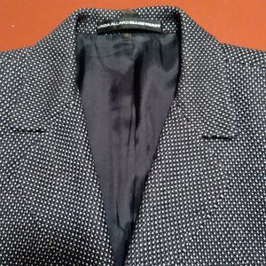 Linda Allared-Ellen Tracy Black Dotted Suit